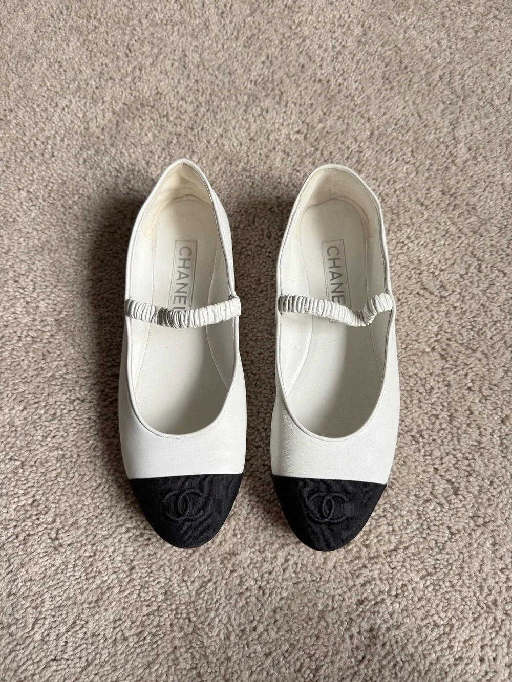 CHANEL 24C Maryjane Ballerina Flats, No Leg warmers, Size 39